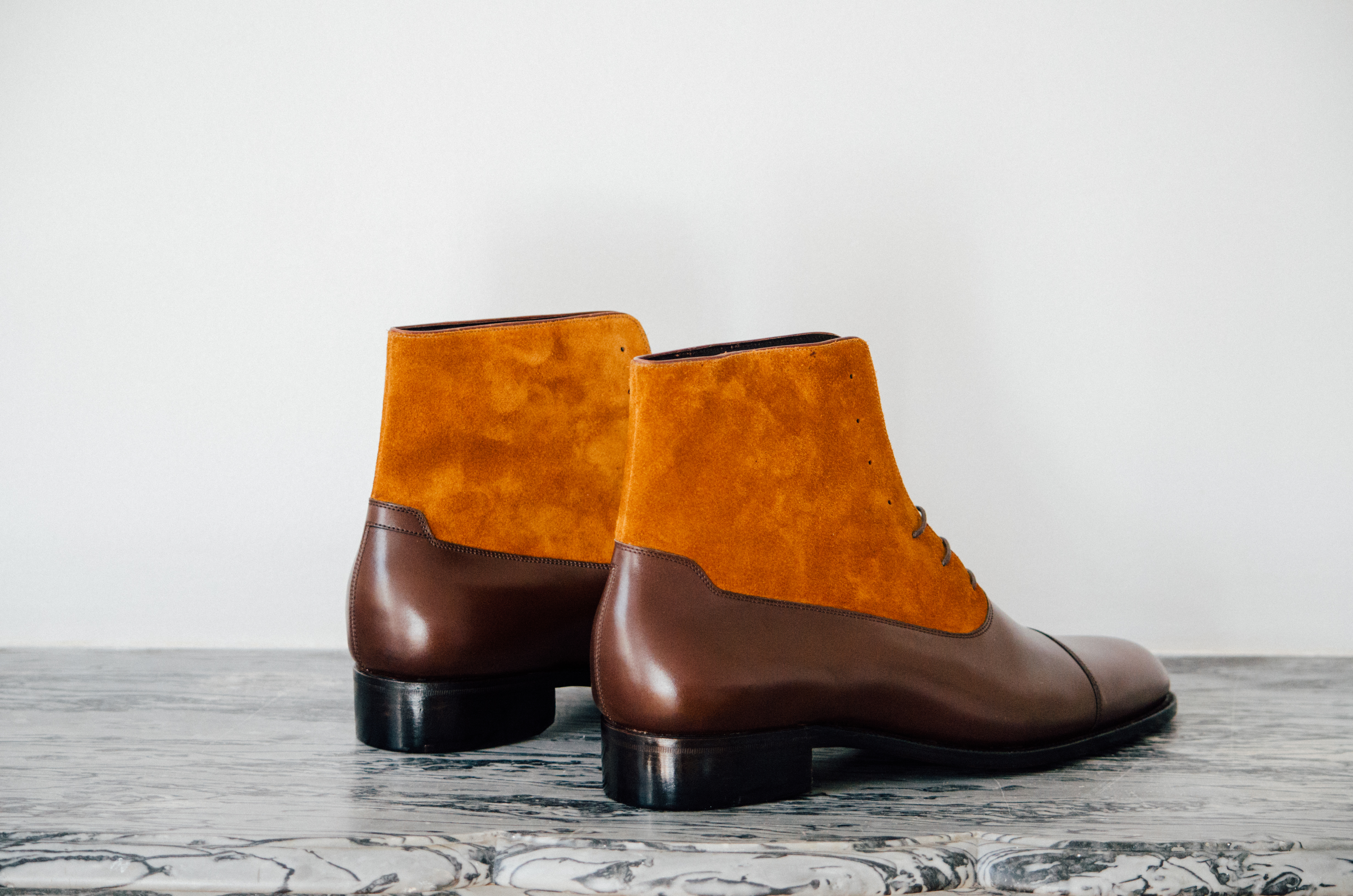 Chaussure luxe mesure Paris Mauban handcrafted Made to Order Balmoral Boots