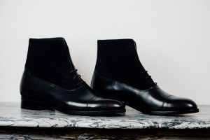 Mauban Handcrafted in France Black Black Balmoral Boots