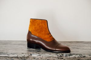 Mauban Handcrafted-in-France Brown Camel Balmoral Boots