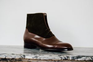 Mauban Handcrafted-in-France Brown Olive Balmoral Boots